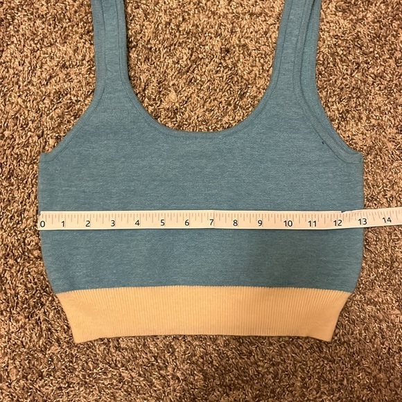 Kendall and Kylie blue and white crop top Size Small - Picture 3 of 7